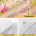 thumbnail image 4 of Spring Vintage No Hooks Shower Curtain with Snap-in Liner Watercolor Yellow Flowers Oil Painting Shower Curtains for Bathroom, Waterproof, Easy Install, Washable 36"x78", 4 of 9