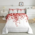 thumbnail image 1 of Erosebridal Ensemble de Literie Chic Feuille Grand, Couette Botanique Tropicale, Décor Eucalyptus, Réversible 3 Pcs, 1 of 8