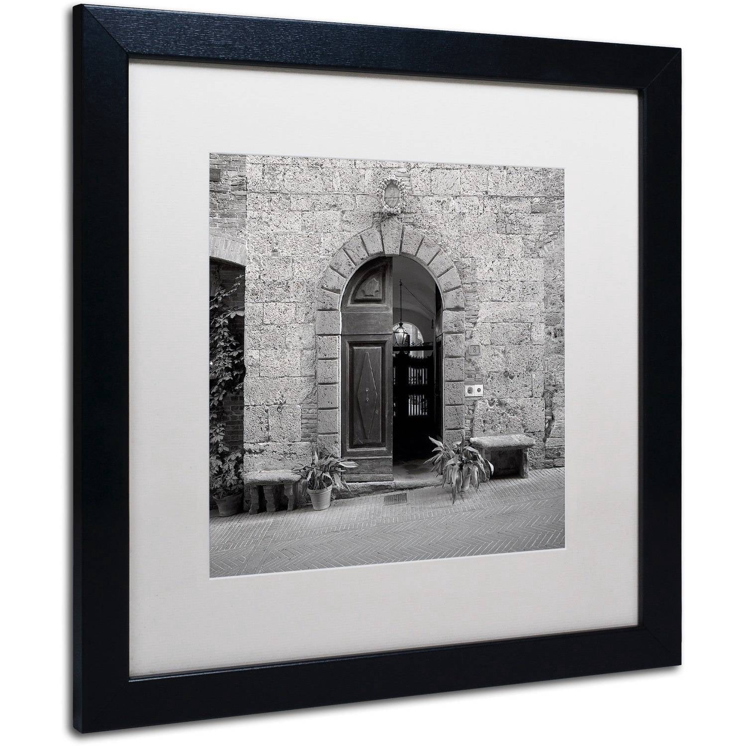 Trademark Fine Art "Tuscany I" Canvas Art by Alan Blaustein, White Matte, Black Frame