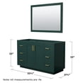 thumbnail image 4 of Wyndham Collection Miranda 54" No Sink Wood Single Bathroom Vanity in Green/Gold, 4 of 5