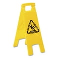thumbnail image 2 of Boardwalk Caution Safety Sign For Wet Floors, 2-Sided, Plastic, 10 x 2 x 26, Yellow -BWK26FLOORSIGN, 2 of 5