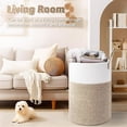 thumbnail image 5 of Laundry Basket,Woven Cotton Rope Laundry Hamper,60L for Decorative Storage of Dirty Clothes,Toys and Blankets in Bathroom,Baby Room and Living Room, 5 of 6