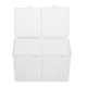 thumbnail image 1 of Caja de almacenamiento para toallas de uñas, contenedor de hisopo de algodón transparente, 2x2 compartimentos 3 piezas, 1 of 8