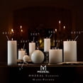 thumbnail image 4 of Pillar Candles MOZEAL, cristal blanco, vertido a mano, juego de 3, 4 of 5