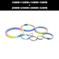 thumbnail image 2 of 8 Uds llaveros planos, 10mm + 12mm + 14mm + 18mm + 20mm + 25mm + 28mm + 32mm anillo dividido, para llavero, mosquetón, linterna, cuchillo, etiqueta de Collar de identificación para perro, 2 of 5