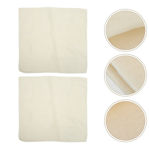 Hytrove 2-Pack Unbleached Cheese Strainers for Kitchen Use, Fabric Straining Bags for Home Cooking and Food Preparation