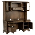 thumbnail image 3 of Hartshill 66-inch 5-drawer Credenza with Hutch Burnished Oak, 3 of 16