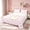White Pink C, variant on meiyoeat Glitter Print Letter B Twin Sheets for Kids, Princess Grid Plaid Bedding for Bedroom, Pink, 3-Piece, 1 Flat Sheet, 1 Fitted Sheet and 1 Pillowcase