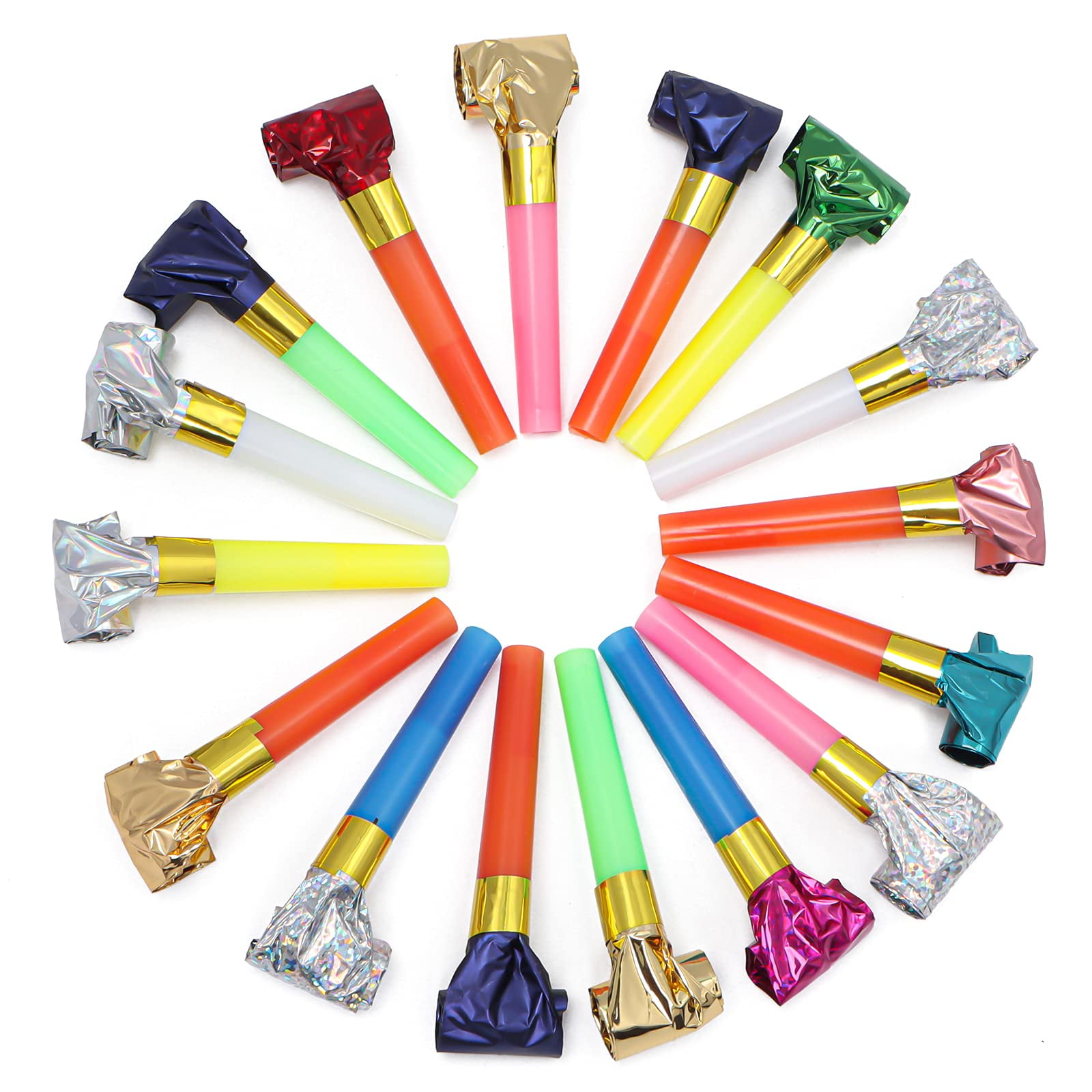 100 Pieces Musical Whistle, Party Horn Noisemaker Whistle to Celebrate