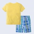 thumbnail image 5 of TOWED22 Toddler Baby Boy Summer Outfit 1-5T Baby Boy Clothes Short Sleeve T-Shirts Top + Shorts 2Pcs Boy Clothing Casual Set(Yellow,8-9 Y), 5 of 5