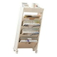 thumbnail image 3 of Classroom Bookshelf, Book Storage Shelving Multilayer Universal Wheel  For Bedroom Beige Plastic, 3 of 8