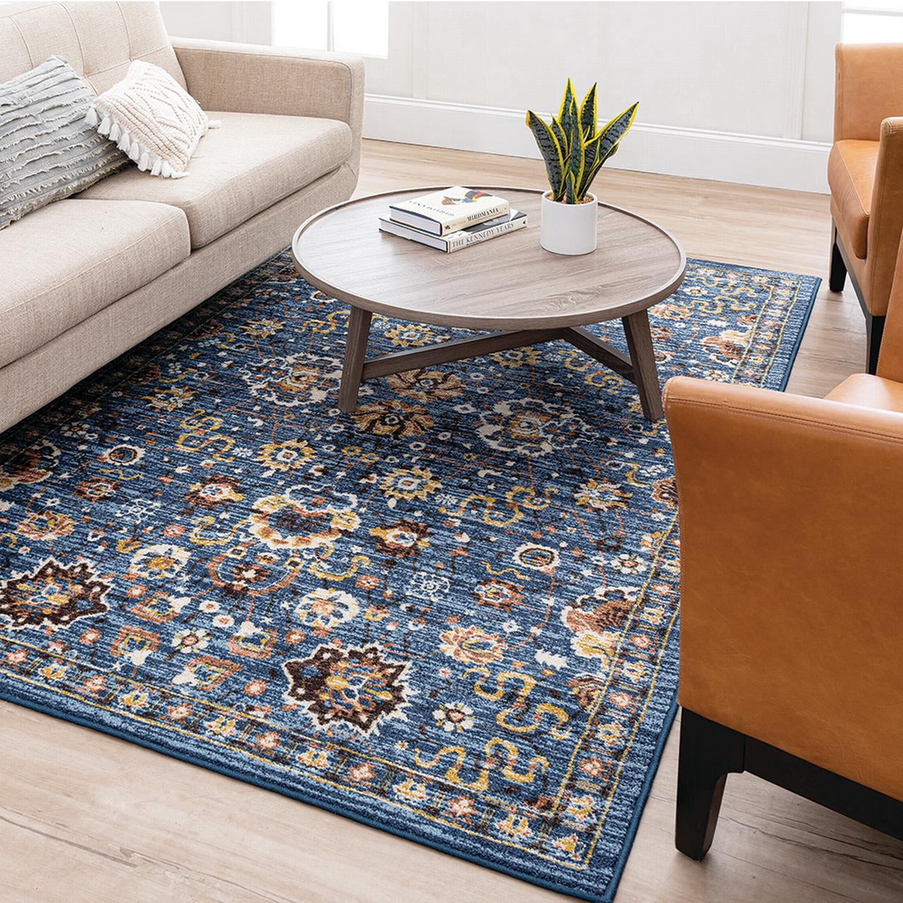 Mohawk Home Tinto Blue Printed Area Rug, 7' 6" x 10'