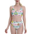 thumbnail image 2 of Goofa Space Doodle Pattern High Waisted Bikini Set - Two Piece Swimsuit for Women, Summer Bathing Suit,Trendy Swimwear-XX-Large, 2 of 8