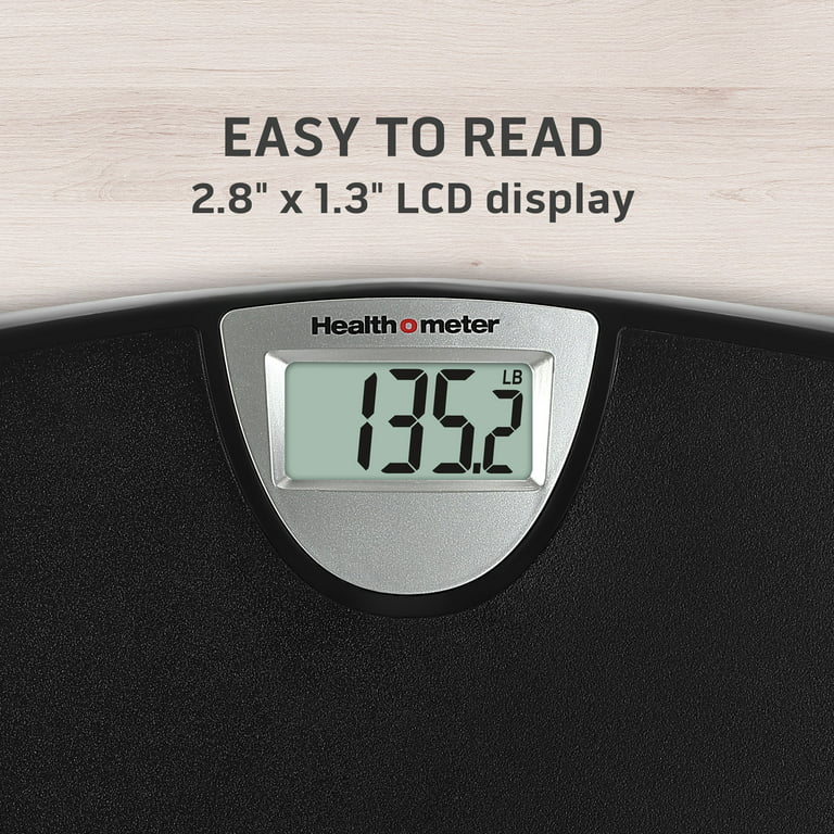 Health O Meter Scale, Weight Tracking Digital Bathroom Scale, Black