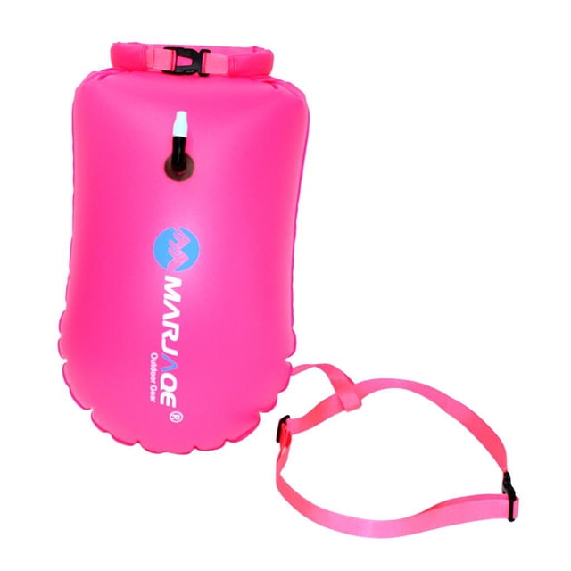 Swim Bubble Dry Bag para de y triatletas - High Visible Rose kusrkot Boya de natación en aguas abiertas