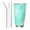 Straw Three-piece Set, variant on Picia Cyan Mint Marble Pattern 20 oz Tumbler Stainless Steel Vacuum Insulated Coffee Ice Cup Double Wall Travel Flask Dual Lid Water Bottle, Eco-friendly Car Cup