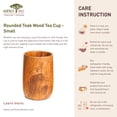 thumbnail image 5 of Rounded Teak Wood Tea Cup - Small 2-Pack, 5 of 5