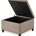 thumbnail image 3 of Linen Upholstered - Storage & Comfortable Seat - Home Office - Organize Office Supplies, 3 of 6