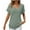 Mint Green, variant on Kovlvoll Womens Tops V Neck Short Sleeve Shirts Summer Solid Color Casual Comfy Top with Pockets
