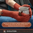 thumbnail image 7 of Wool Cable Knit Gloves - Made in the USA - Super Soft Merino Wool - Small - Copper, 7 of 7