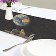 thumbnail image 4 of Yayeee Table Runner 70 inches Long Home Kitchen Dinning Party Decoration, Sitting on The Moon, 4 of 7