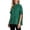 Green, variant on Women's Tops T Shirts Polka Blouse Batwing Sleeves Tie Front Draped Tunic Stand Collar Pullover Tees