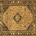 thumbnail image 1 of Ahgly Company Indoor Square Medallion Brown Traditional Area Rugs, 4' Square, 1 of 4