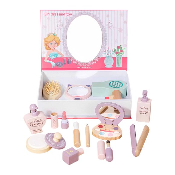 Yinanstore Kids Pretend Play Makeup Set Accessories Present Gift Party Beauty Salon Set