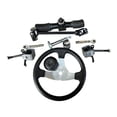 thumbnail image 1 of DYNWAVECA Go Kart 300mm Steering Wheel Steel Kit Replacement Assembly, Wear Resistant, Reliable Go Kart Steering Shaft Tie Rod Rack Kit, 1 of 10
