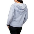 thumbnail image 3 of Alex + Abby Women's Funnel Neck Hoodie Pullover Sweatshirt X-Small Chrome Grey, 3 of 5