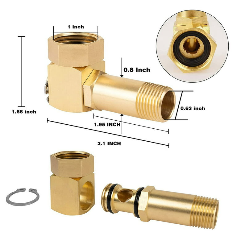 Moocorvic Hose Reel Parts Fittings Garden Hose Adapter Brass Replacement  Part Swivel Hose Reel Cart Fitting for Garden Hose Adapter Hose Cart