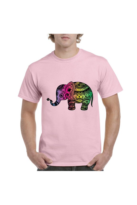 - Men's T-Shirt Short Sleeve, up to Men Size 5XL - Elephant