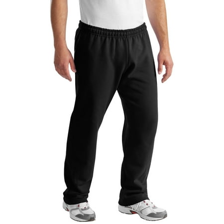 Classic Knit Sweatpants - Port Company PC78P Mens Classic Sweatpant - Jet Black - Large