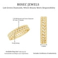 thumbnail image 5 of Rosec Jewels Designer Lab Grown Diamond Wedding Band with Twisted Rope - EF-VS Quality Certified - With Jewelry Box, 18K Yellow Gold, US 6.50, 5 of 6