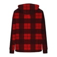thumbnail image 3 of ZUKMRJPC Women's Vintage Plaid Flannel Hoodies Casual Long Sleeve Drawstring Loose Hooded Sweatshirt Fall Warm Pullover Tops with Pocket, 3 of 4