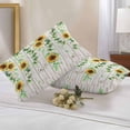 thumbnail image 2 of Lumbar Pillow Covers 20x12 Inch Set of 2, Sunflower Waterproof Outdoor Pillow Covers, Green Botanical Summer Spring Vintage Decorative Cushion Pillowcases for Couch, Sofa, Bed, Garden, Patio, 2 of 9