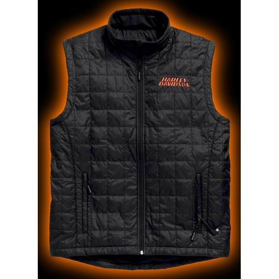 Harley-Davidson Men's Stimulate Heated 7V Black Motorcycle Vest 98557-15VM