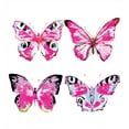 thumbnail image 3 of Ambesonne Watercolor Duvet Cover Set, Butterflies Spring Time, 2-Calking, Pale Blue Black Pink, 3 of 7