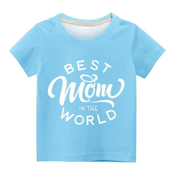 Utoimkio Kids Boys Girls Casual Short Sleeve Tops Crewneck T-Shirts Summer Casual Tee Tops for Boys Girls 3-14 Years