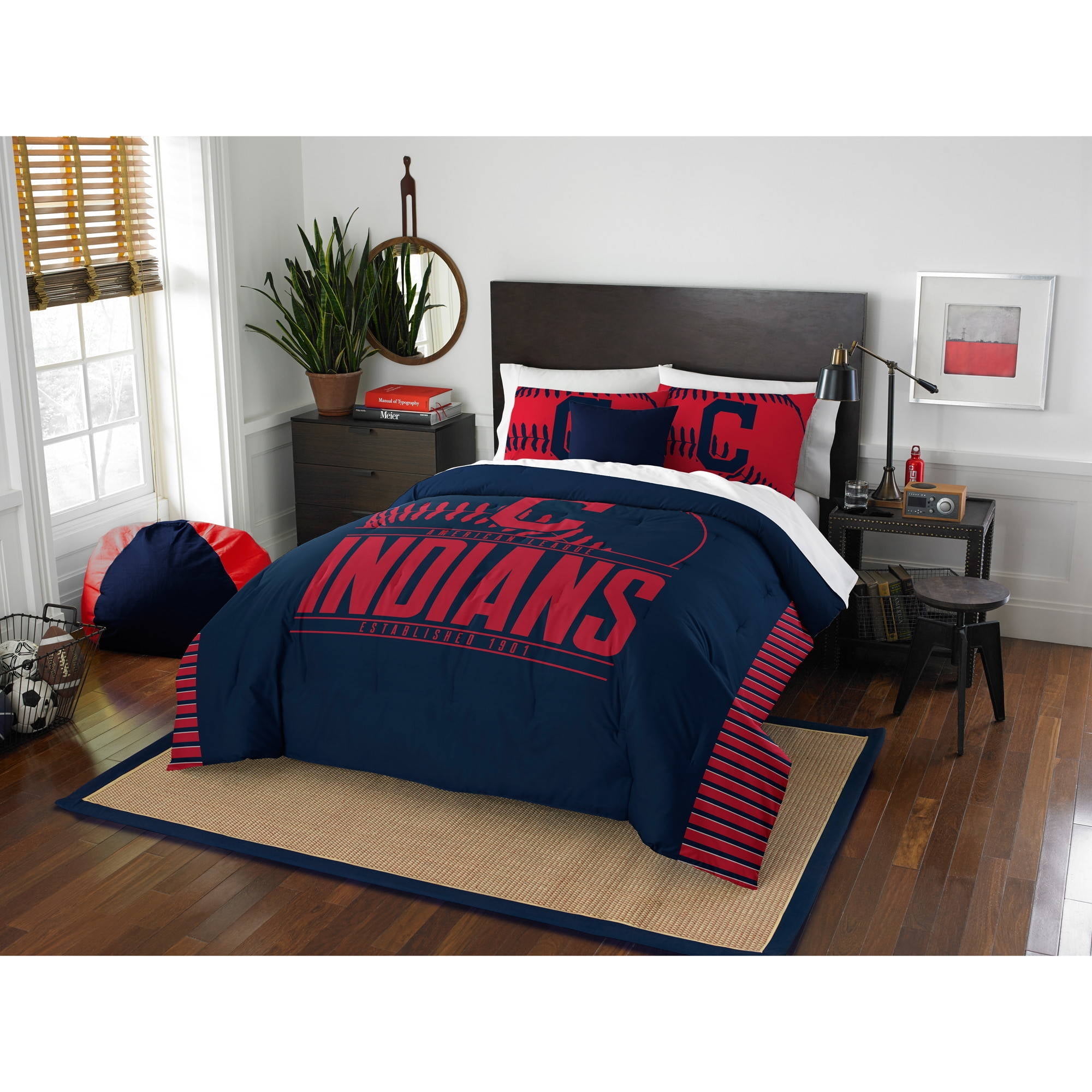 Mlb Cleveland Indians Grand Slam Bedding Comforter Set Com