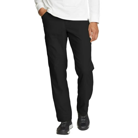 Eddie Bauer Mens Water-Repellent Two Way Stretch Tech Pant, Black 32W x 34L