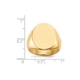 thumbnail image 5 of Real 14kt Yellow Gold 15.5x19.0mm Closed Back Mens Signet Ring Size: 9; for Adults and Teens; for Women and Men, 5 of 5