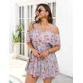 thumbnail image 2 of a.Jesdani Women Plus Size One piece Swimsuits Tummy Control Two Piece Bathing Suit Off Shoulder Ruffled Flounce Swimdress with Shorts Pink 2X, 2 of 12
