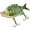 Blue/Gold Pumpkinseed, variant on Bassdash SwimPanfish 2.5”/0.34oz Hard Bluegill Swimbaits Multi Jointed Topwater Trout Bass Fishing Crank Lure,Pack of 4