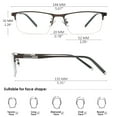 thumbnail image 2 of KOOSUFA Mens Transition Photochromic Glasses for Driving Outdoor Lightweight Half Frame Metal Eyewear Eyeglasses with UV Protection 2 in 1 Lenses Darken In Sunlight, Brown, 2 of 7