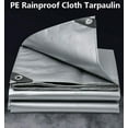 thumbnail image 6 of WSYW 12*16ft Tarps Heavy Duty Waterproof, 10 Mil Silver Poly Tarp Cover, UV Resistant, Rip and Tear Proof Tarpaulin with Grommets and Reinforced Edges for Roof, Patio, Camping, Boat, Pool, 6 of 7