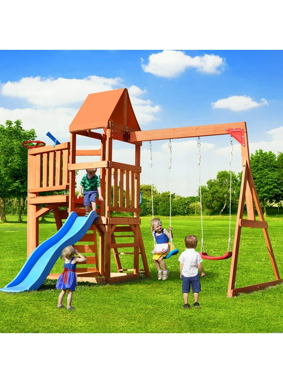 Wooden Swing Sets in Swing Sets