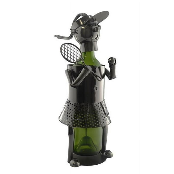 Three Star Import & Export ZB1280 Wine Bottle Holder, Woman Tennis Player
