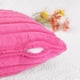 thumbnail image 4 of Funda de cojín decorativa de peluche de imitación de piel de 2 piezas REGALWOVEN, fundas de cojín a rayas para sofá, rojo rosa 18" x 18", 4 of 6