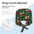 thumbnail image 3 of Xecao Vintage Santa Skiing Green Plaid Print Men Women Adjustable Working Cap with Button Unisex Hats Sweatband, 3 of 7